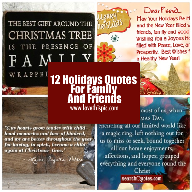 12 Holidays Quotes For Family And Friends